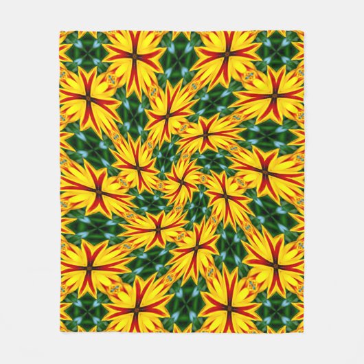 Ich mag einzigartige Blume Fleecedecke (Vorderseite)