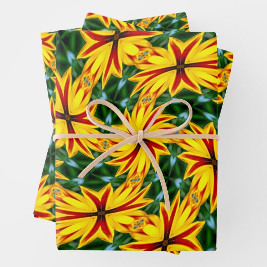 Ich mag einzigartige Blume Geschenkpapier Set (Beispiel)