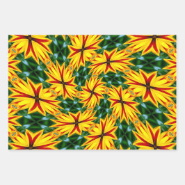 Ich mag einzigartige Blume Geschenkpapier Set