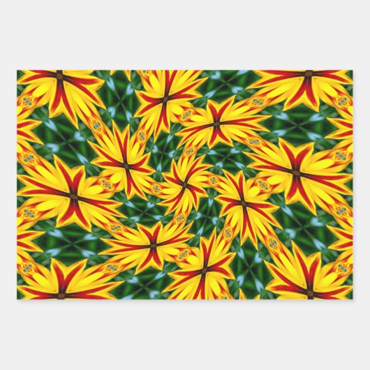 Ich mag einzigartige Blume Geschenkpapier Set (Vorderseite)