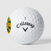 Ich mag einzigartige Blume Golfball (Logo)