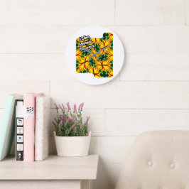 Ich mag einzigartige Blume Große Wanduhr