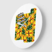 Ich mag einzigartige Blume Große Wanduhr (Winkel)