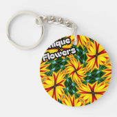 Ich mag einzigartige Blume Schlüsselanhänger (Vorderseite)