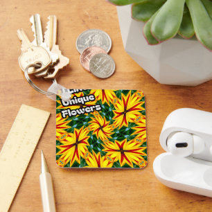 Ich mag einzigartige Blume Schlüsselanhänger