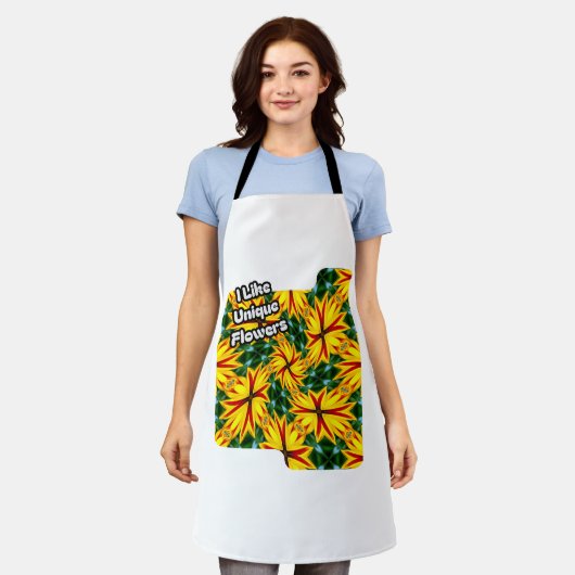 Ich mag einzigartige Blume Schürze (Getragen)