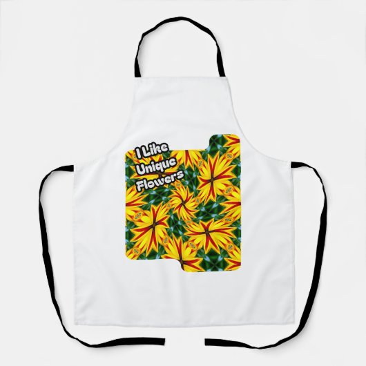 Ich mag einzigartige Blume Schürze (Vorderseite)