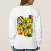 Ich mag einzigartige Blume Sweatshirt (Rückseite)