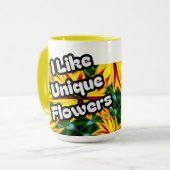 Ich mag einzigartige Blume Tasse (Vorderseite Links)
