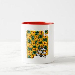 Ich mag einzigartige Blume Zweifarbige Tasse
