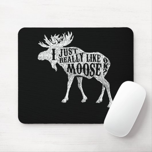 Ich mag Elch einfach gut. Mousepad (Mit Mouse)