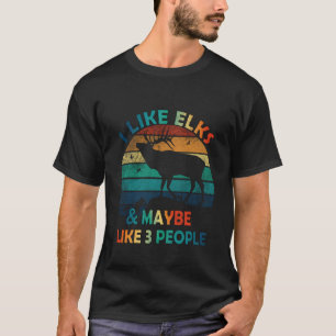 Ich mag Elche und vielleicht mögen 3 Leute Vintage T-Shirt