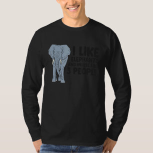 Ich mag Elefanten und vielleicht 3 Leute Elefanten T-Shirt