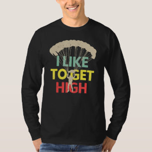 Ich mag es, einen Skydiver-Parach im Retro zu beko T-Shirt