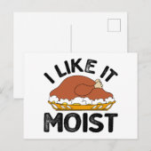 Ich mag es feuchten Erntedank Postkarte (Vorne/Hinten)
