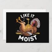 Ich mag es feuchten Erntedank Türkei Gravy Einladung (Vorne/Hinten)