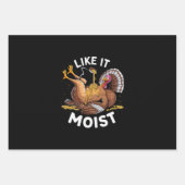 Ich mag es feuchten Erntedank Türkei Gravy Geschenkpapier Set (Vorderseite)