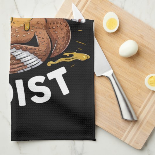 Ich mag es feuchten Erntedank Türkei Gravy Geschirrtuch (Viertel Falte)