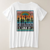 Ich mag es große größe T-Shirt (Design Rückseite)