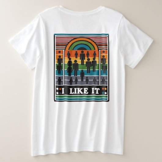 Ich mag es große größe T-Shirt (Design Rückseite)