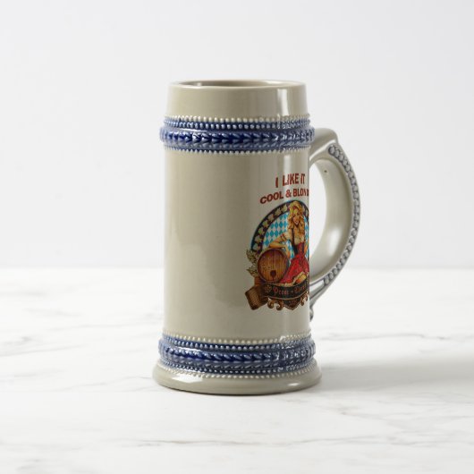 Ich mag es kühl und blond - bayerische Volksfeste Bierglas (VorderseiteRechts)