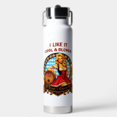 Ich mag es kühl und blond  - bayerische Volksfeste Trinkflasche (Vorderseite)