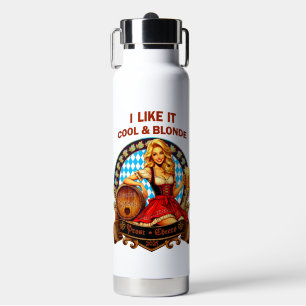 Ich mag es kühl und blond  - bayerische Volksfeste Trinkflasche