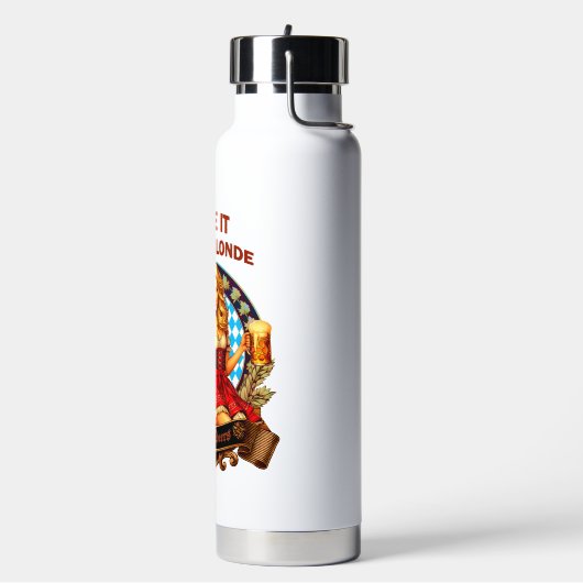 Ich mag es kühl und blond  - bayerische Volksfeste Trinkflasche (Links)