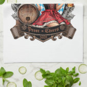 Ich mag es kühl und blond  - Volksfest Kirchweih Geschirrtuch (Gefaltet)