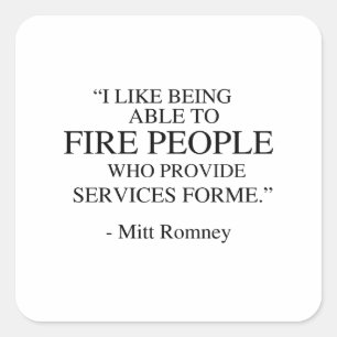 Ich mag es, Menschen entlassen zu können Quadratischer Aufkleber