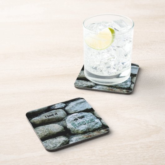 Ich mag es On Rocks Cork Untersetzer (Rechte Seite)