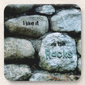Ich mag es On Rocks Cork Untersetzer (Vorderseite)