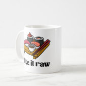 Ich mag es roh kaffeetasse (Vorderseite Links)