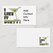 ICH MAG ES SCHMUTZIG! Schmutziger Visitenkarte (Vorne/Hinten)
