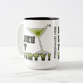 ICH MAG ES SCHMUTZIG! Schmutziger Zweifarbige Tasse (Vorderseite Links)