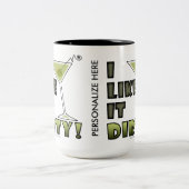 ICH MAG ES SCHMUTZIG! Schmutziger Zweifarbige Tasse (Mittel)