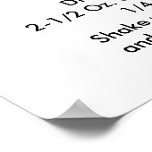 ICH MAG ES SCHWER! 16x20 Dirty Martini-Cocktail Poster (Ecke)