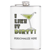 ICH MAG ES SCHWER! Dirty Martini Cocktail Spaß Flachmann (Vorderseite)