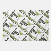 ICH MAG ES SCHWER! Dirty Martini Cocktail Spaß Handtuch (Horizontal)