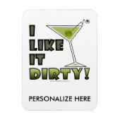 ICH MAG ES SCHWER! Dirty Martini Cocktail Spaß Magnet (Vertikal)