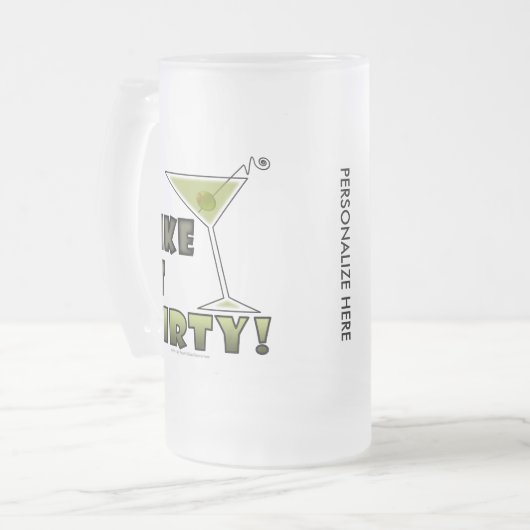 ICH MAG ES SCHWER! Dirty Martini Cocktail Spaß Mattglas Bierglas (Vorderseite Links)