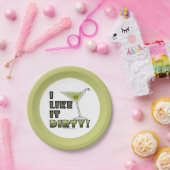 ICH MAG ES SCHWER! Dirty Martini Cocktail Spaß Pappteller (Party)