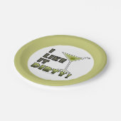 ICH MAG ES SCHWER! Dirty Martini Cocktail Spaß Pappteller (Schrägansicht)