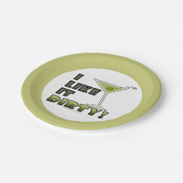 ICH MAG ES SCHWER! Dirty Martini Cocktail Spaß Pappteller