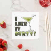 ICH MAG ES SCHWER! Dirty Martini Cocktail Spaß Serviette (Beispiel)