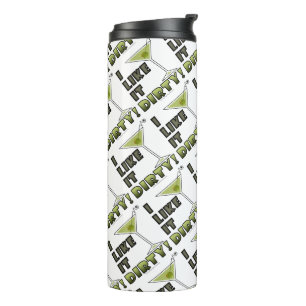 ICH MAG ES SCHWER! Dirty Martini Cocktail Spaß Thermosbecher