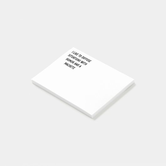 Ich mag es, Situationen zu diffundieren Post-it Klebezettel (angewinkelt)