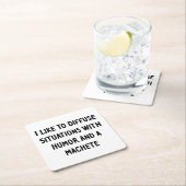 Ich mag es, Situationen zu diffundieren Rechteckiger Pappuntersetzer (Vor Ort)