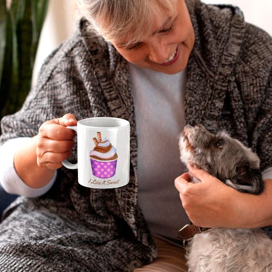 Ich mag es süß weich servieren Eiscreme Kaffeetasse