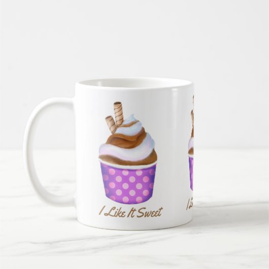 Ich mag es süß weich servieren Eiscreme Kaffeetasse (Links)